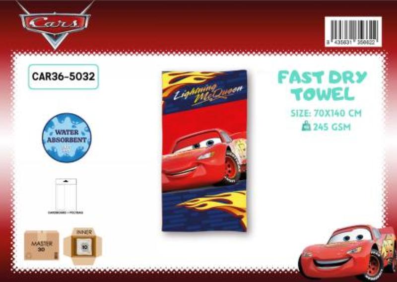 CARS DISNEY TOWEL FAST DRY