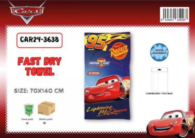 CARS DISNEY TOWEL FAST DRY