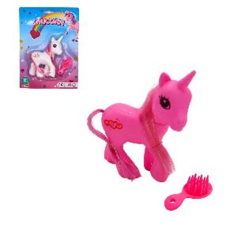 ANIMAL LICORNE A COIFFER 10CM 3C +ACC