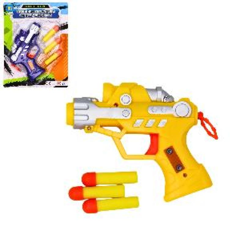 ARME PISTOLET FLECHES MOUSSE 14CM 3C