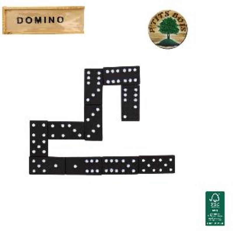JEU BOIS DOMINOS 15X5X3CM