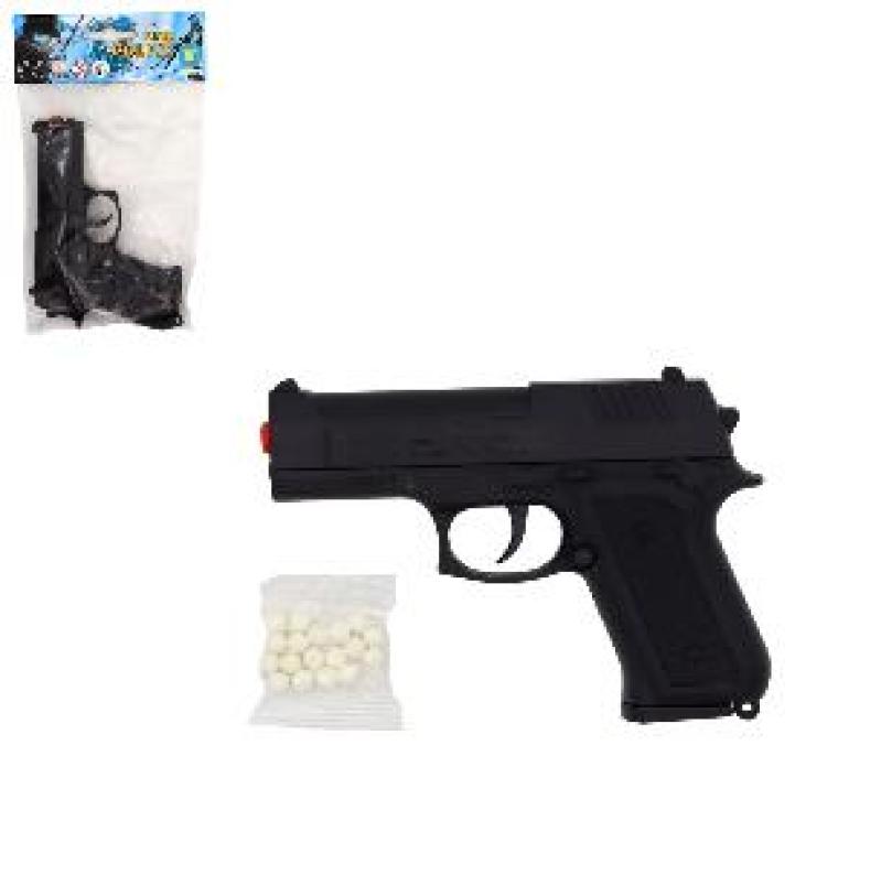 ARME PISTOLET BILLES 13CM BOUT ROUGE