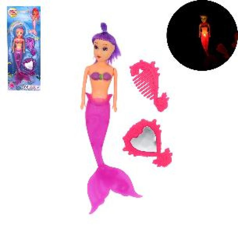 POUPEE SIRENE LUMIERE 22CM+2ACC 2C PNIR