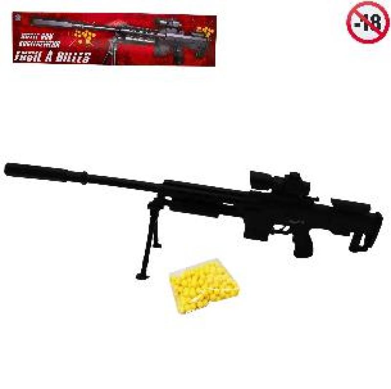 ARME FUSIL+18 BILLES 80.5CM TREPIED