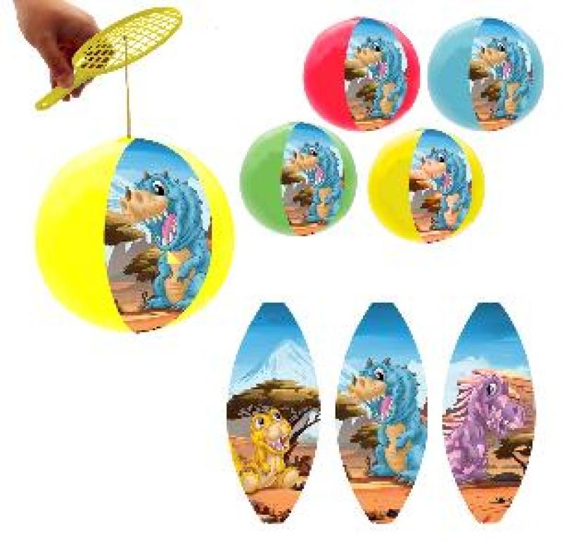 JEU TAPE BALLE 22CM DINO 4C