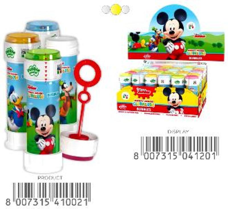 BULLE DE SAVON  60ML 11.5CM MICKEY 4 AS