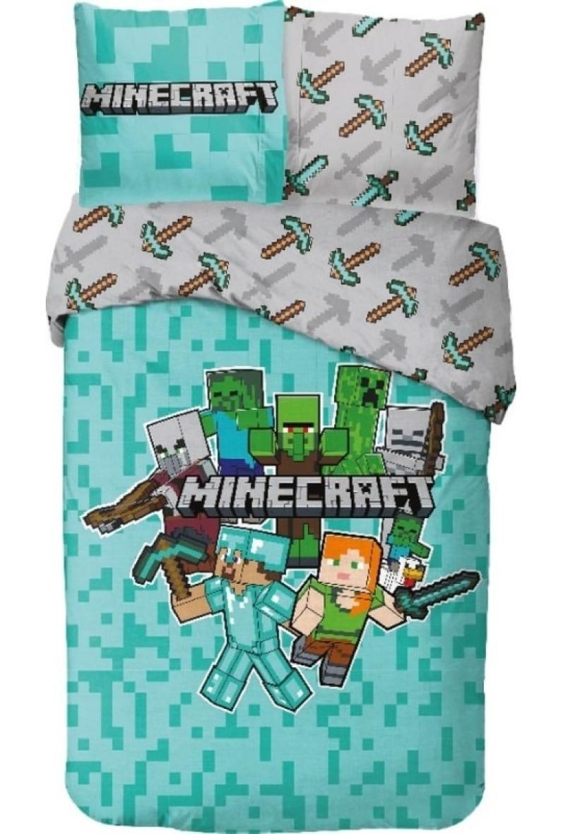 Parure housse de couette Minecraft 100% Coton