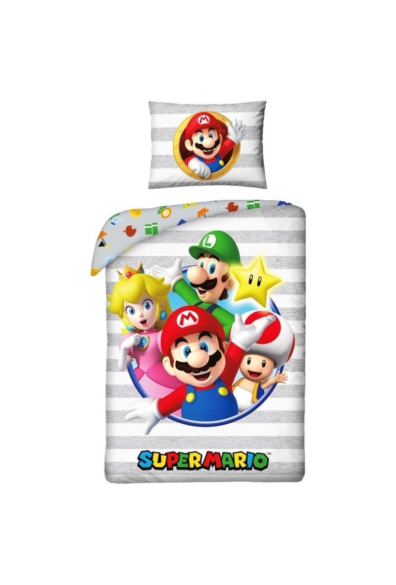 Parure De Lit Super Mario - Housse De Couette Super Mario