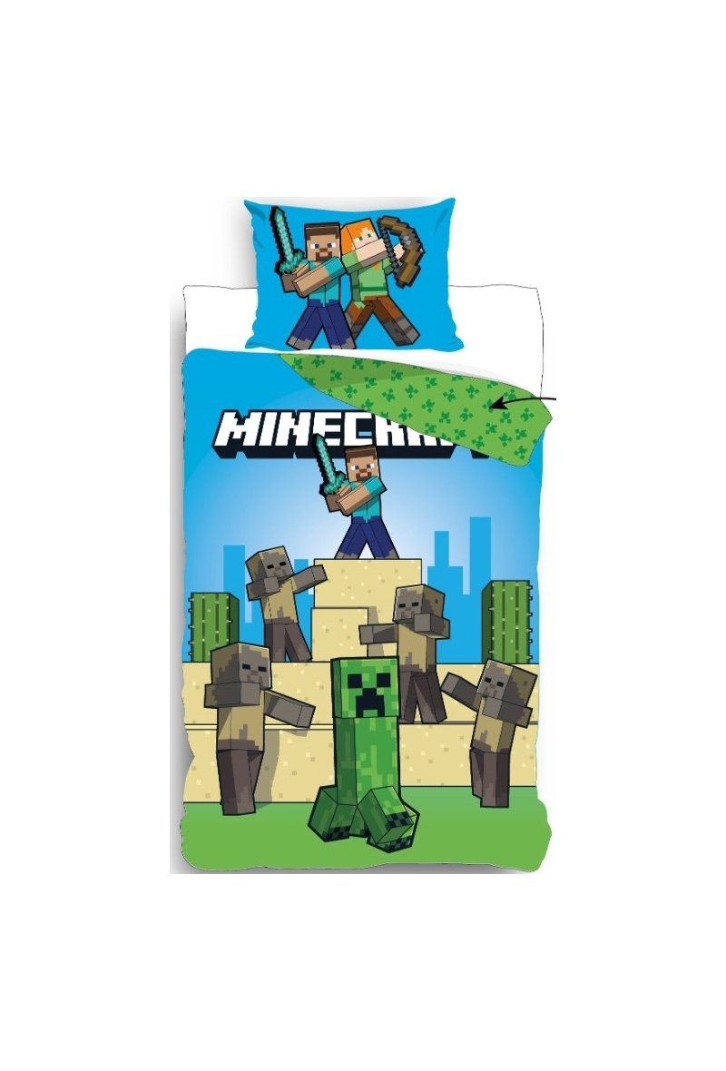 Parure De Lit Minecraft - Housse De Couette Minecraft