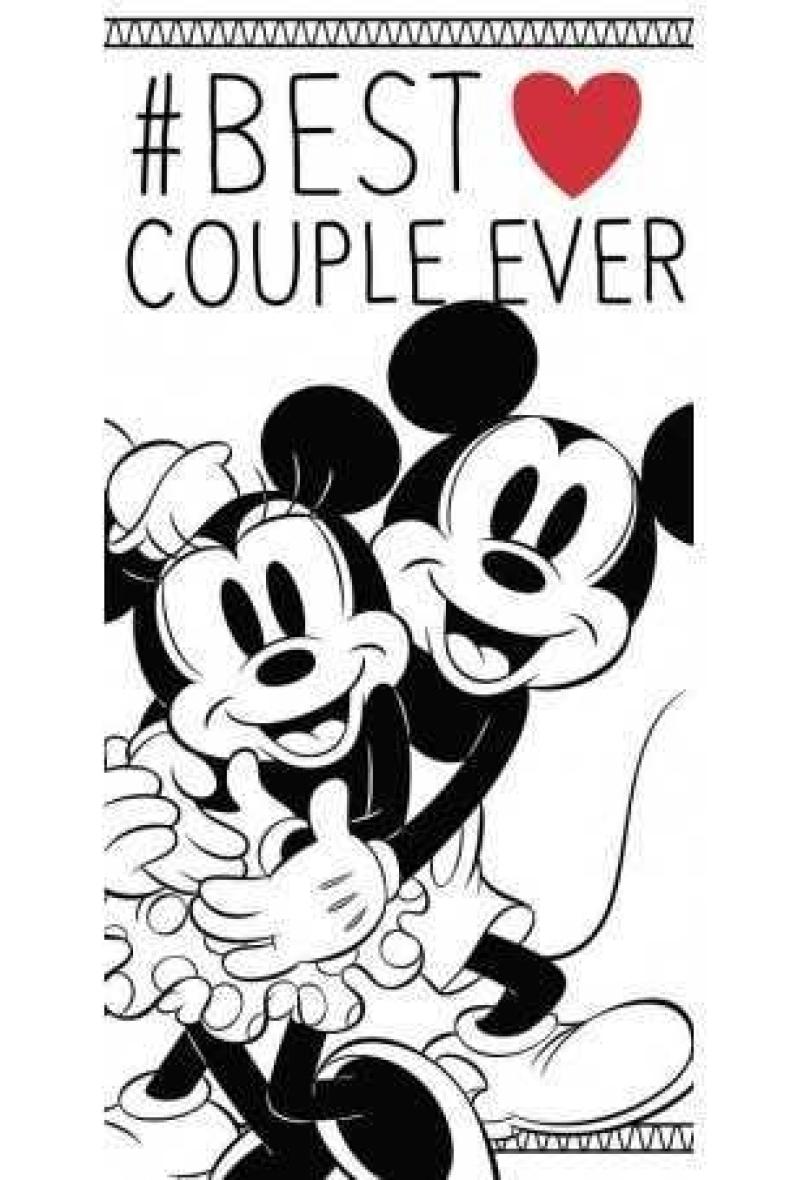 Drap de plage ou drap de bain Mickey et Minnie