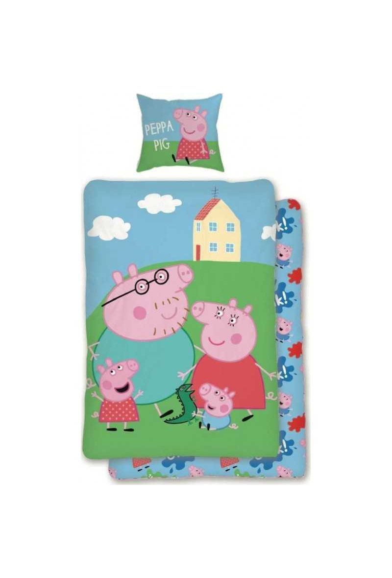 Parure housse de couette Peppa Pig en coton