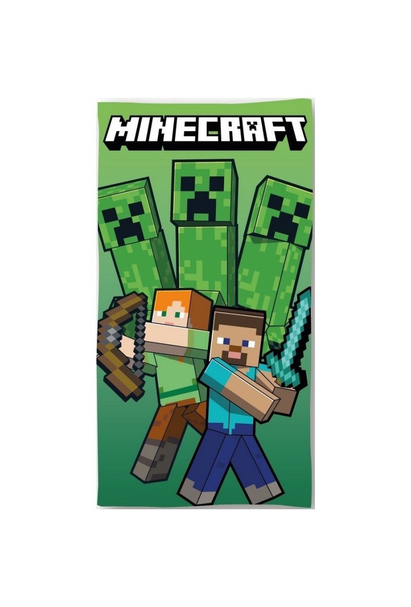 Drap de plage ou Serviette bain Minecraft en coton