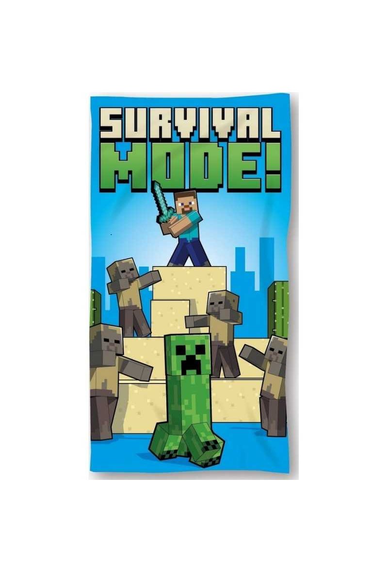 Serviette de plage ou Drap de bain Minecraft en coton